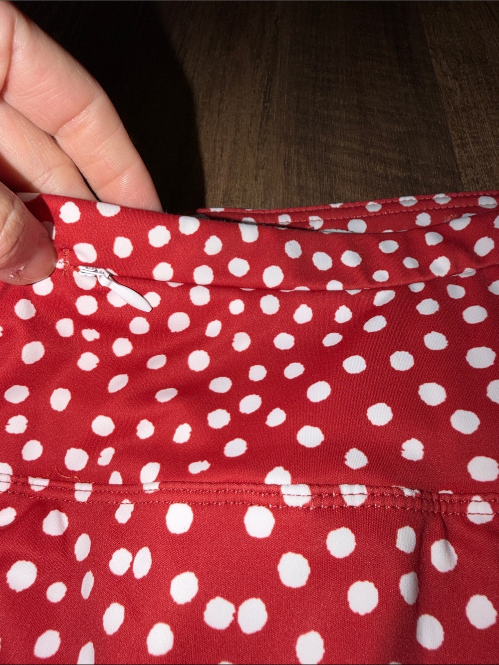 Women’s Polka Dot Athletic skirt with attached shorts size M with pockets - Picture 8 of 8